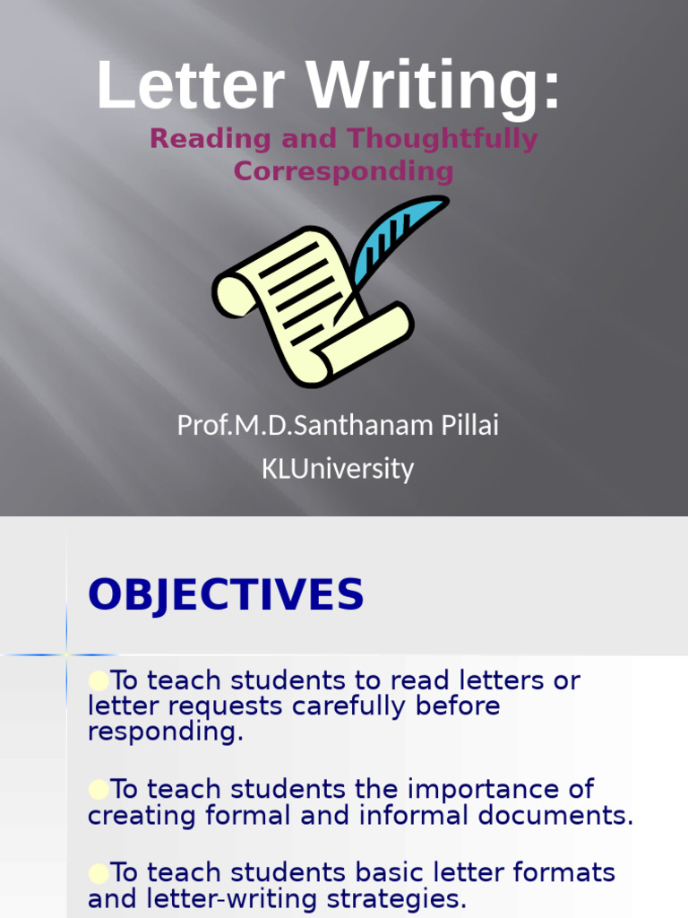 Letter Writing | PDF | Paragraph | Etiquette