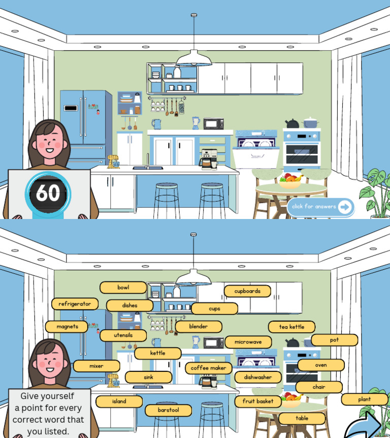 Kitchen Item Recognition Game | PDF