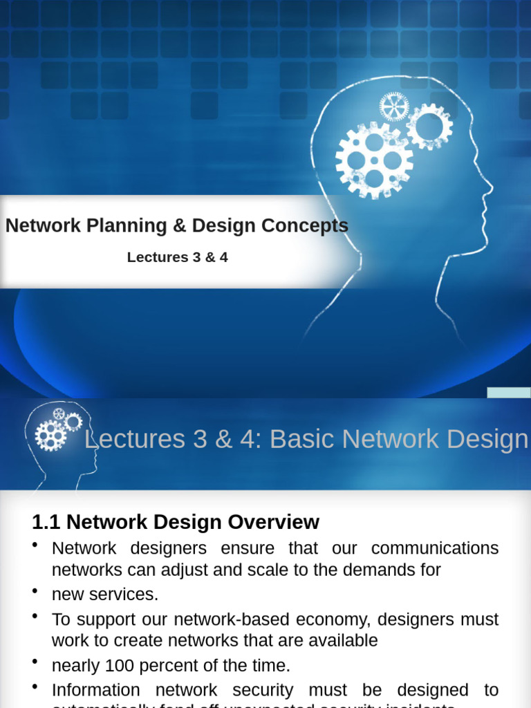IT201 - Week 3& 4 - Network Palnning&Design Concepts | PDF | Computer ...
