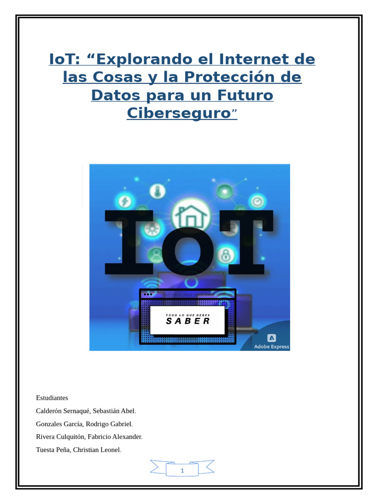 Explorando El Internet de Las Cosas y La Protección de Datos para Un ...