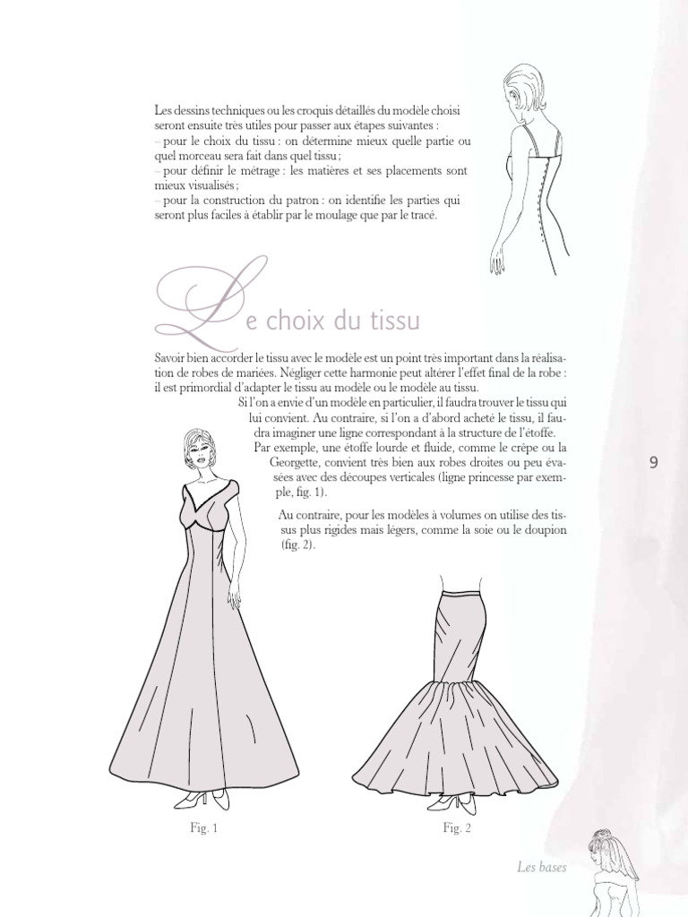 Choisir le tissu pour robes de mariée | PDF