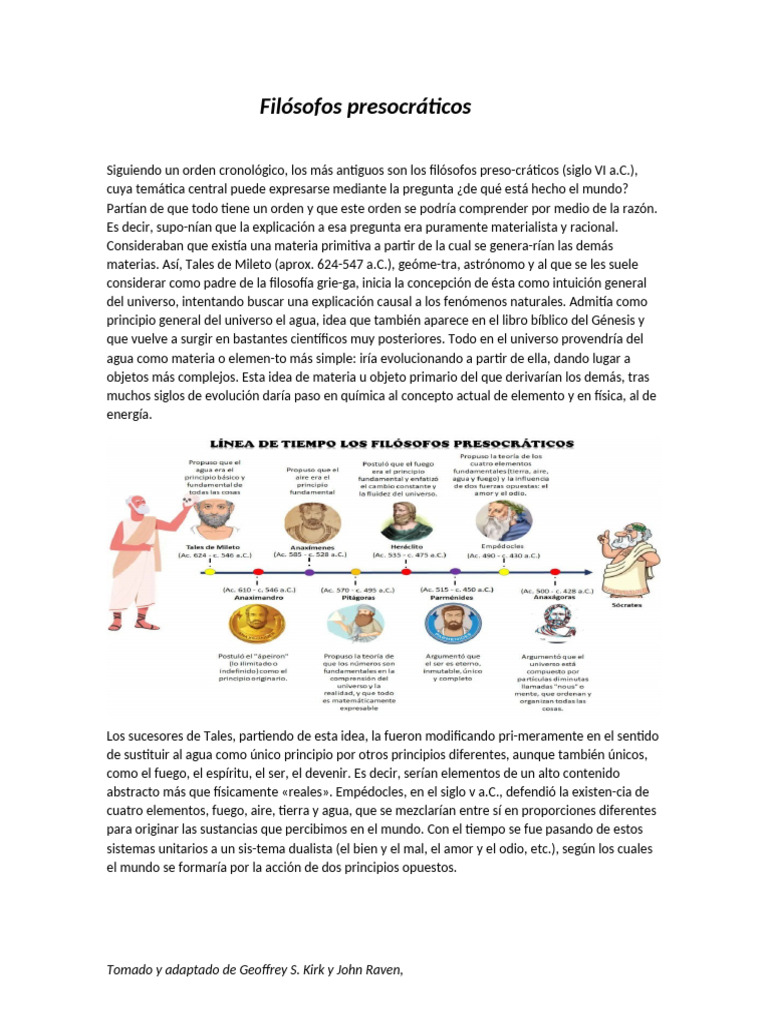 Filósofos Presocráticos 2 | PDF