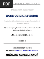 KCSE 2025 Agriculture Paper 1 | PDF | Agriculture | Botany