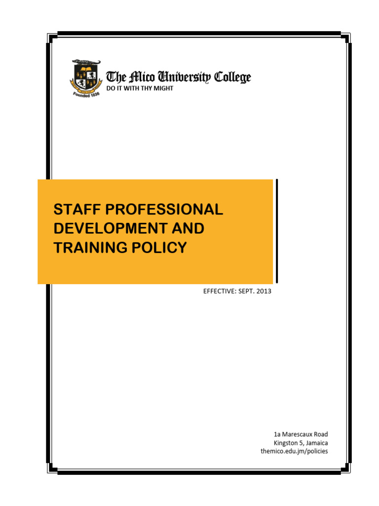 Staff Development Policy Overview | PDF | Employment | Professional ...