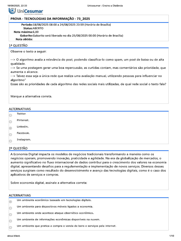 Prova TI | PDF