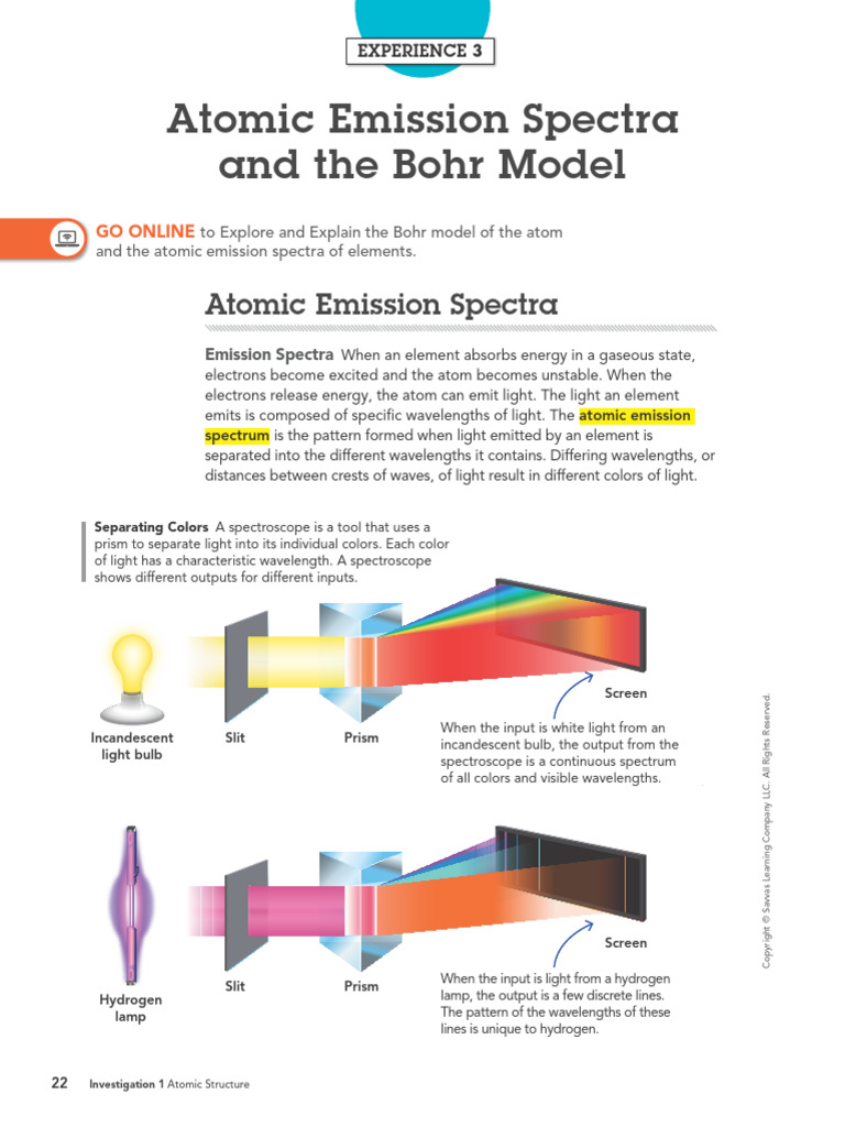 Identifying Elements via Emission Spectra | PDF | Emission Spectrum ...