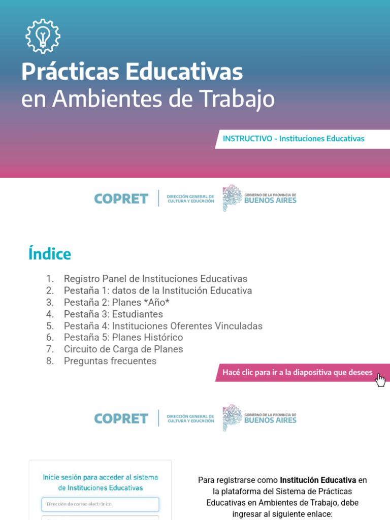 Instructivo para Instituciones Educativas | PDF