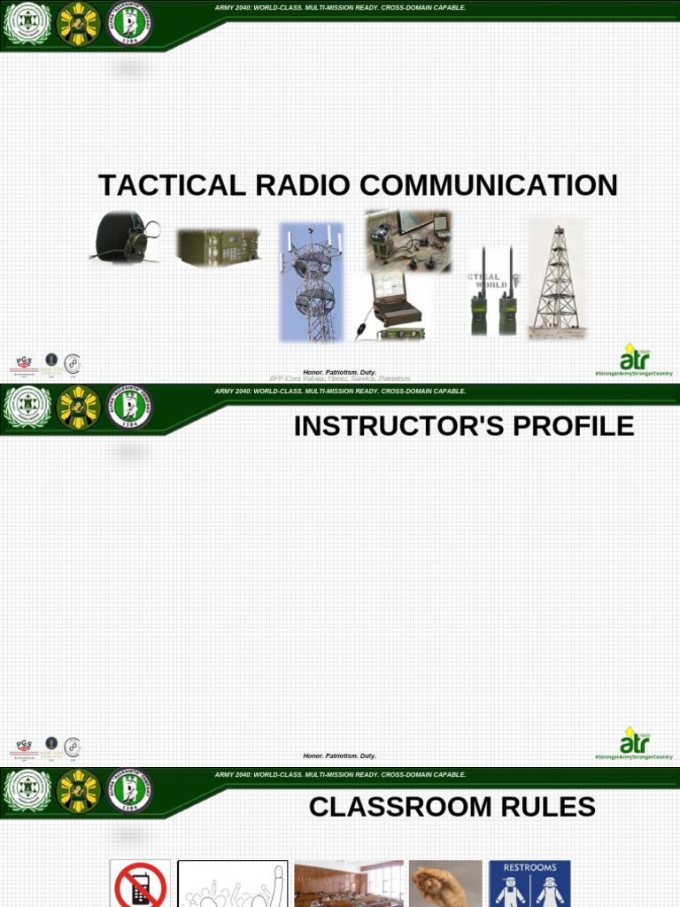 Military Signal Communication Basics | PDF | Radio | Communication