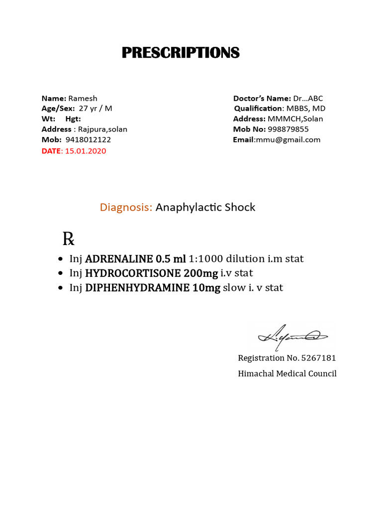 Prescriptions Format | PDF | Drugs | Medical Specialties