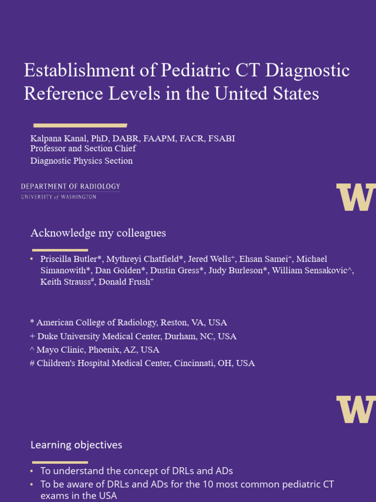 Kanal Iaea Ped DRL Presentation - April 27 2022 | PDF | Ct Scan | Radiology
