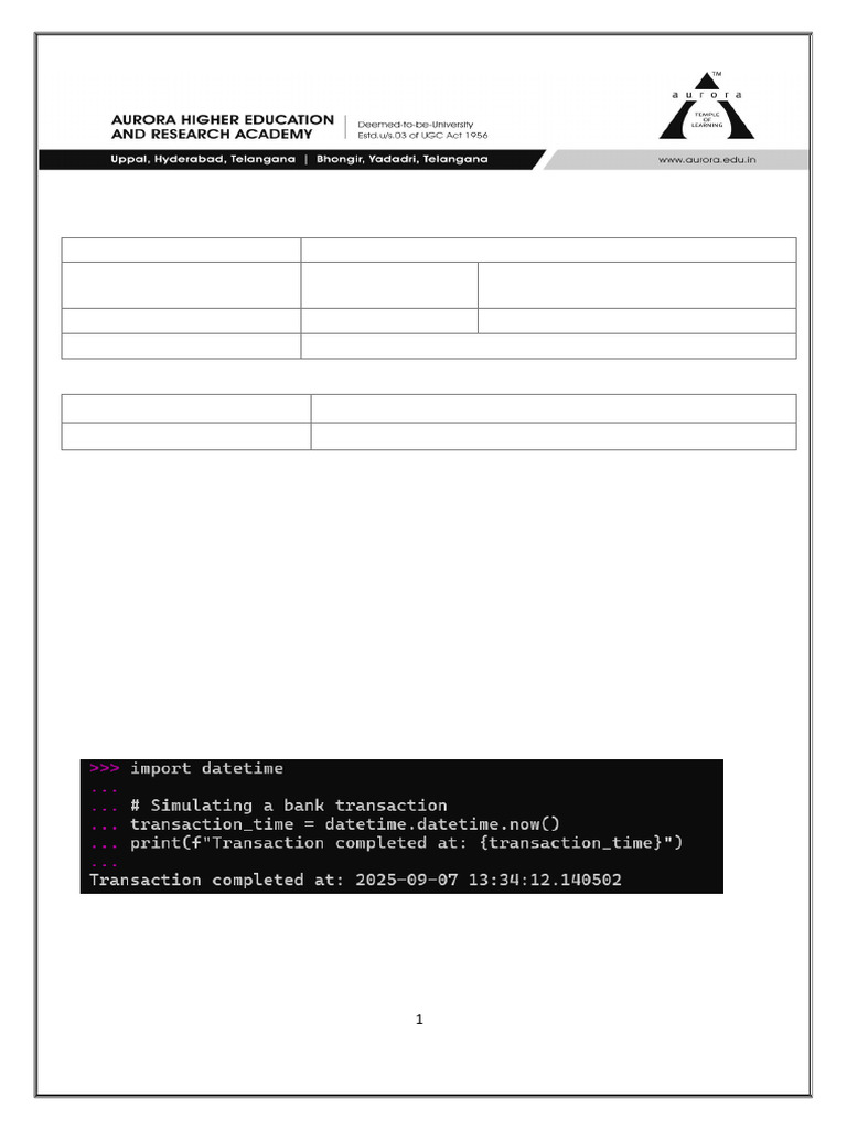 Python Programming Lab Report 9 | PDF