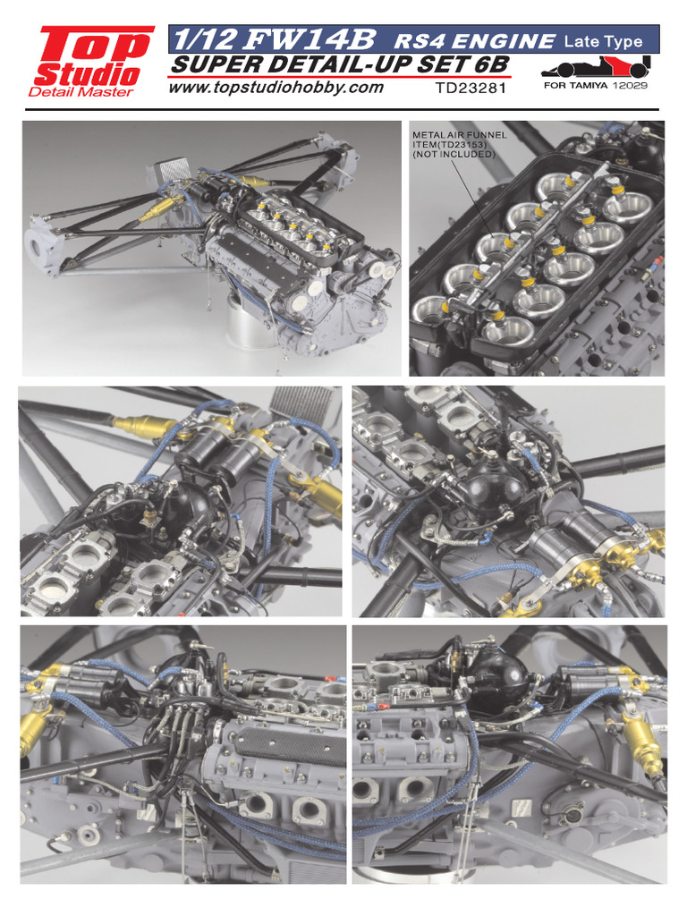 TD23281 - Instruction - Top Studio 1.12 FW14b Engine RS4 Late Type | PDF