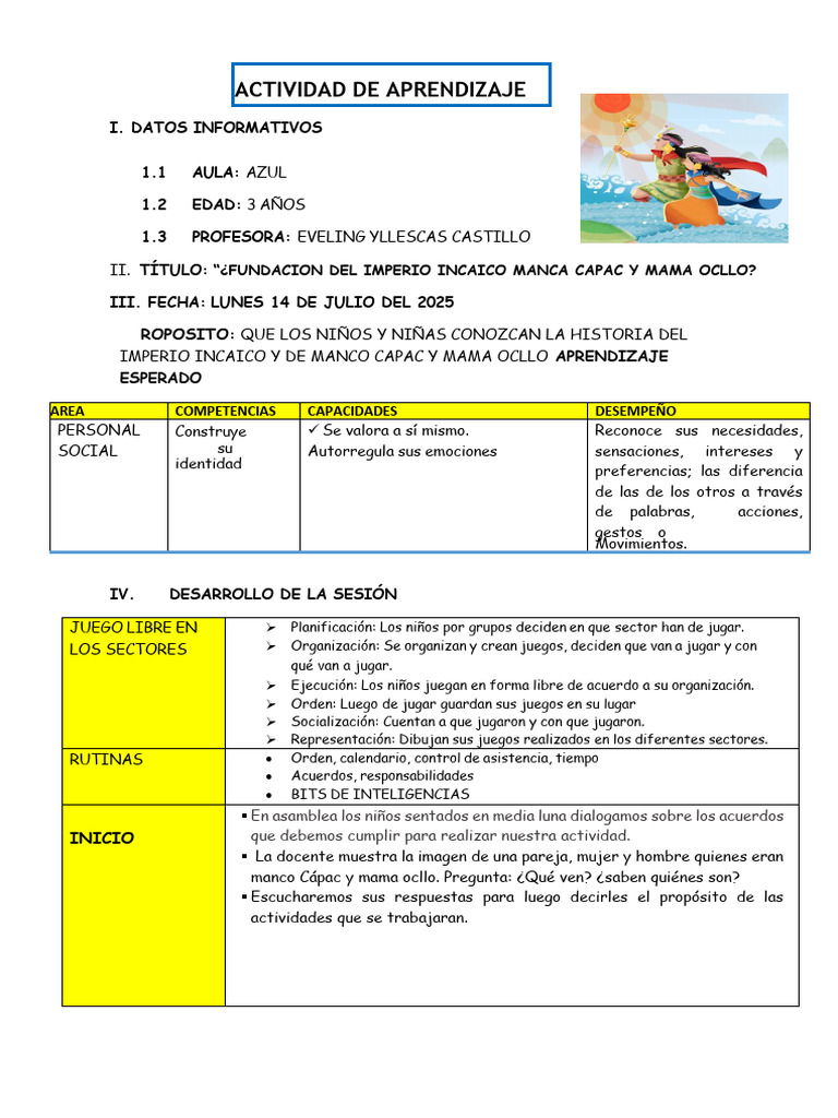Actividades de Aprendizaje para Niños de 3 Años | PDF | Aprendizaje ...