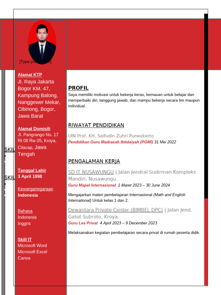 Resume Muhammad Arfan 2024 | PDF