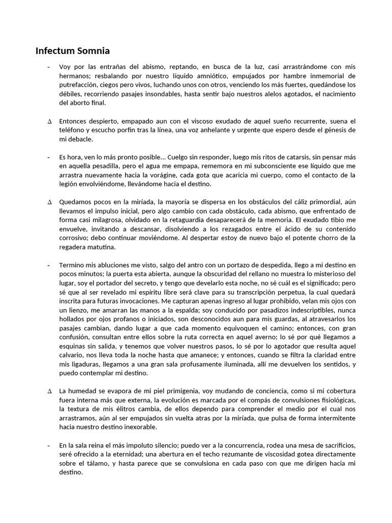 Significado de Infectum Somnia | PDF