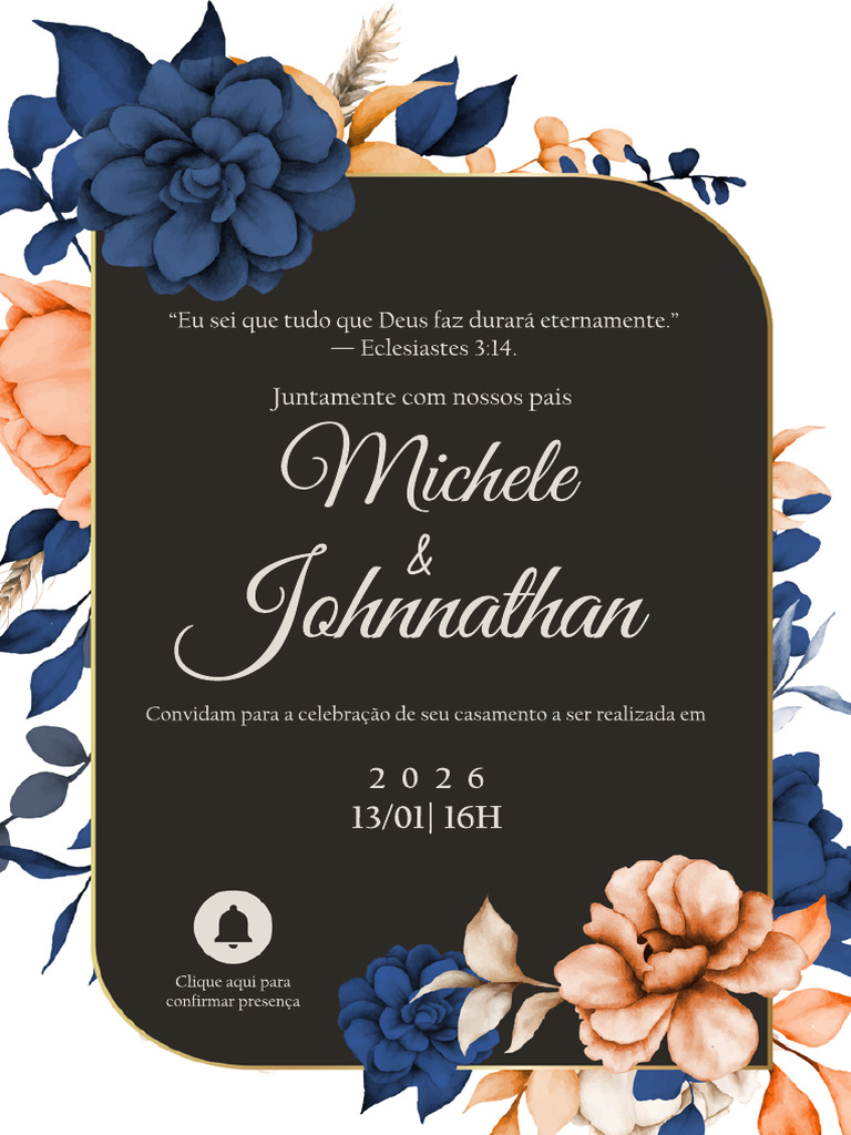 Convite para o Casamento de Michele e Johnnathan | PDF