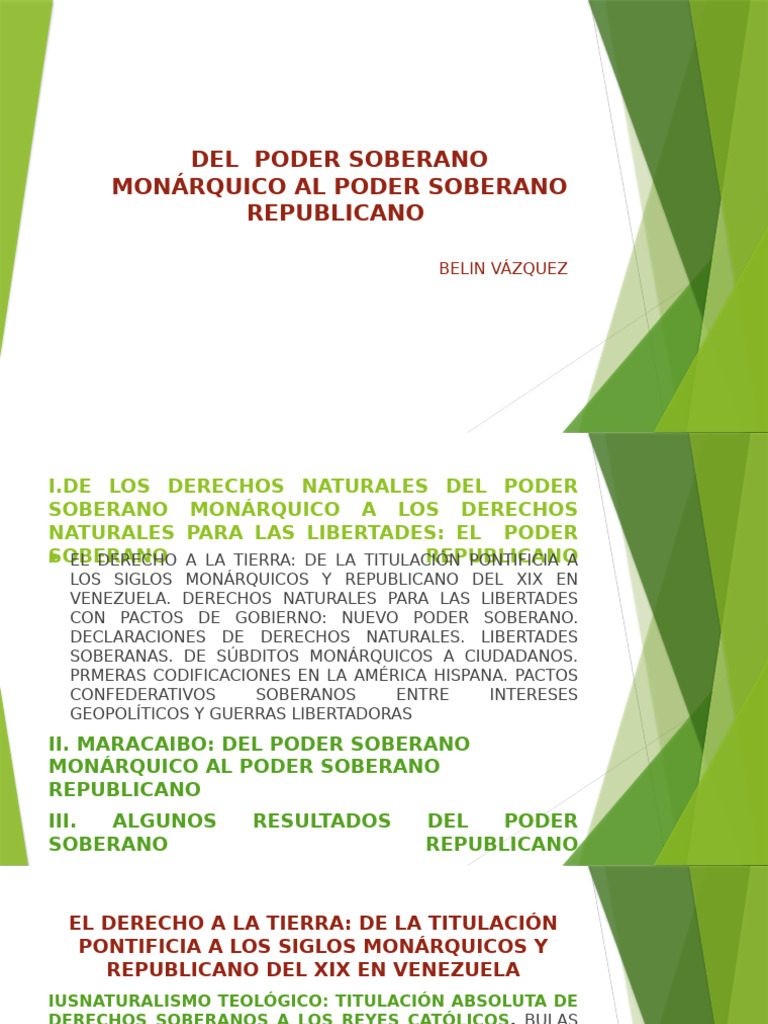 Del Poder Soberano Monárquico Al Poder Soberano Republicano | PDF ...