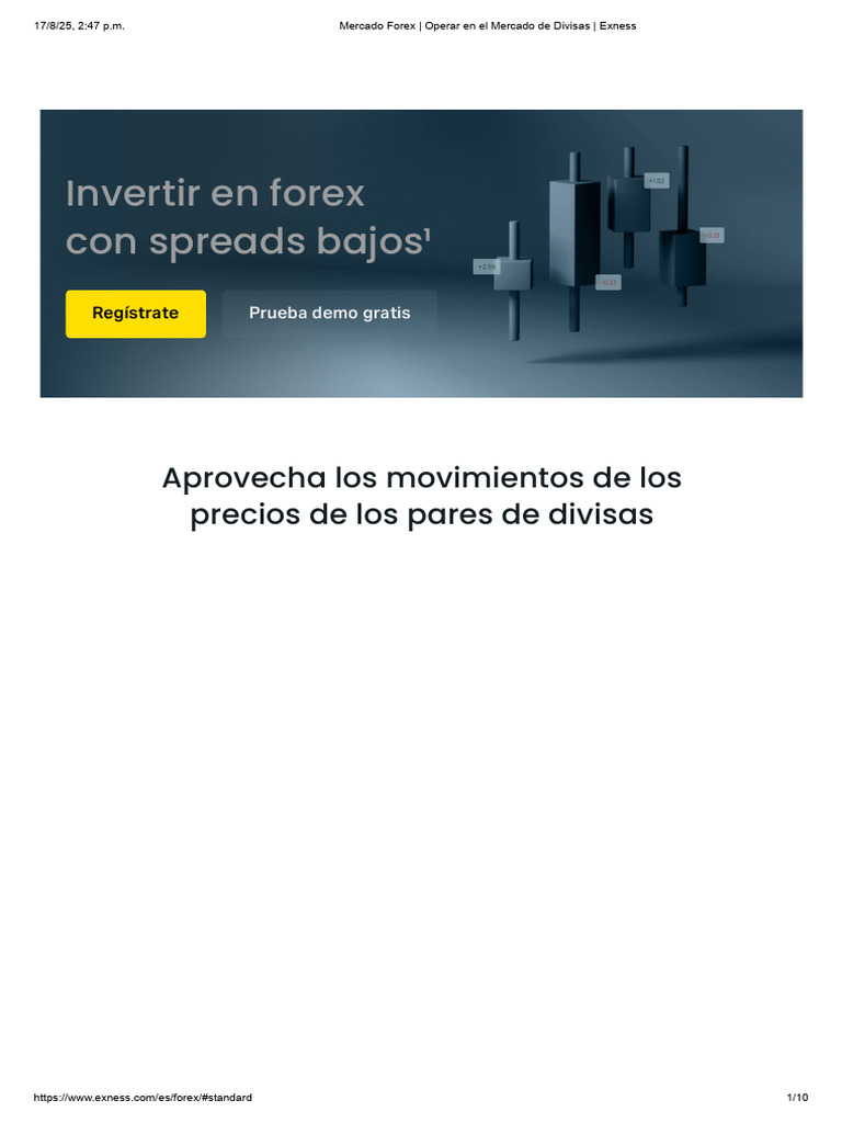 Mercado Forex - Operar en El Mercado de Divisas - Exness STANDARD | PDF ...