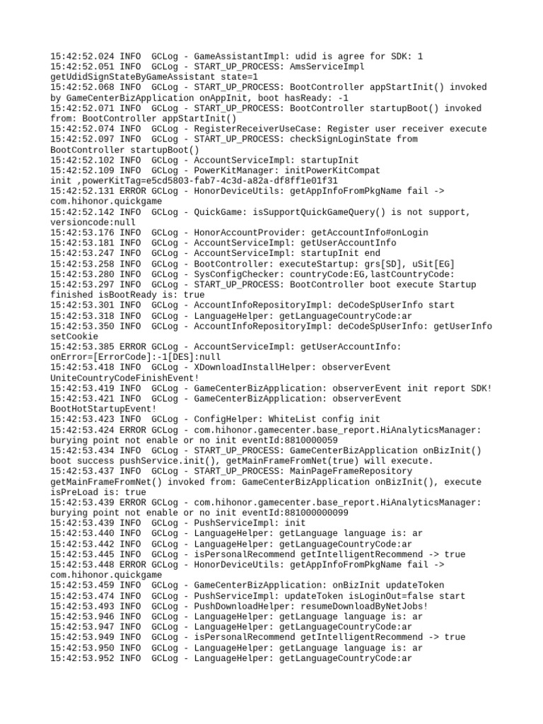 Game Center SDK Startup Log Analysis | PDF | Internet Protocols ...