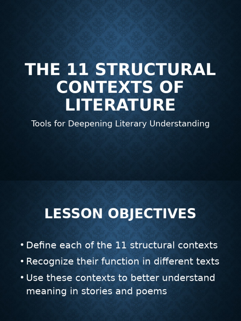 Understanding Literary Structures | PDF | Poetry | Narration