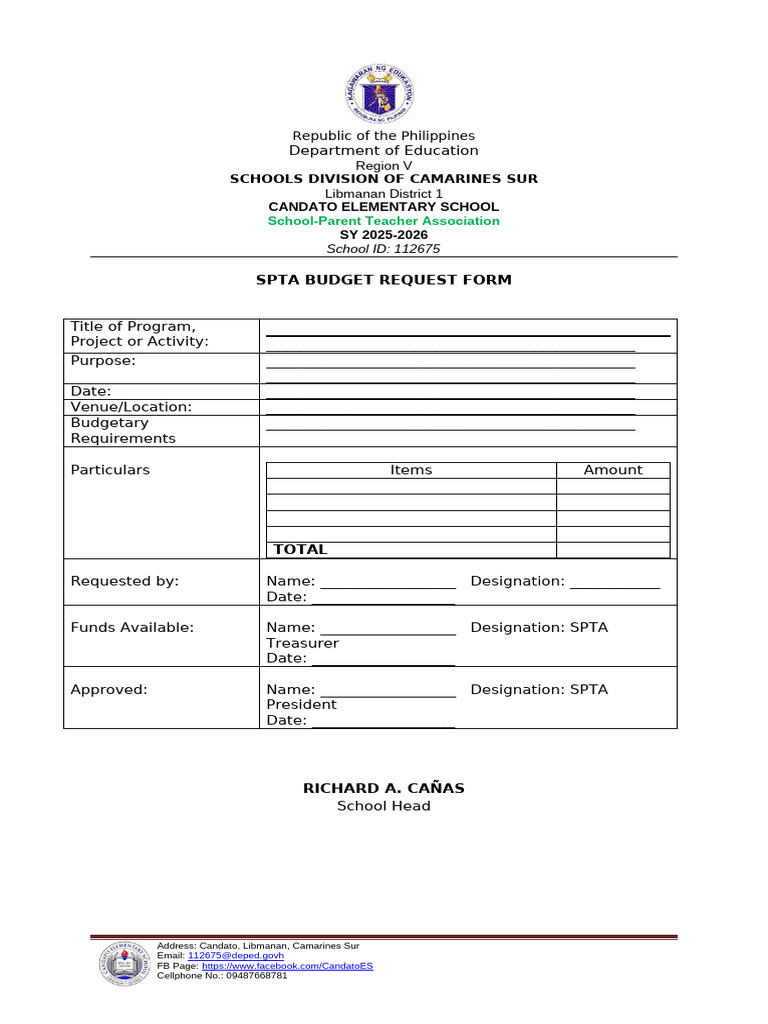 Candato Elementary School SPTA Documents | PDF | Government