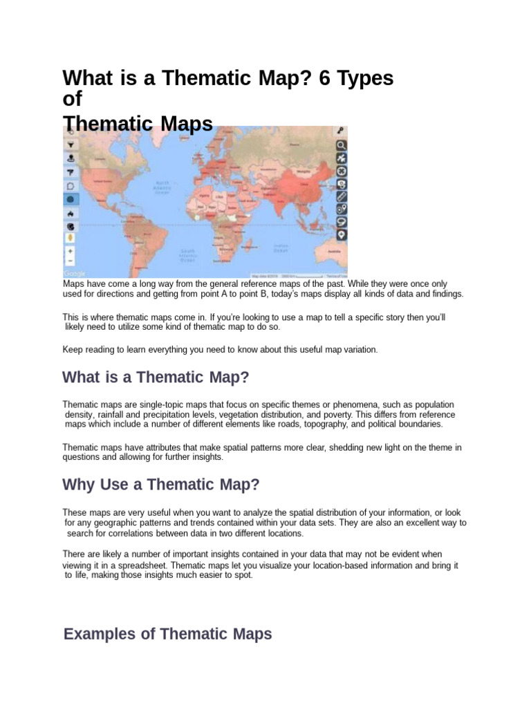 Understanding Thematic Maps: Types & Uses | PDF | Map | Contour Line