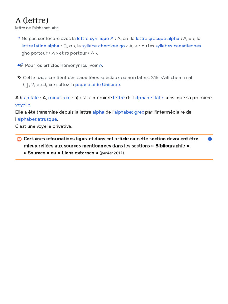 Origine et Évolution de la Lettre A | PDF | Orthographie | Graphèmes