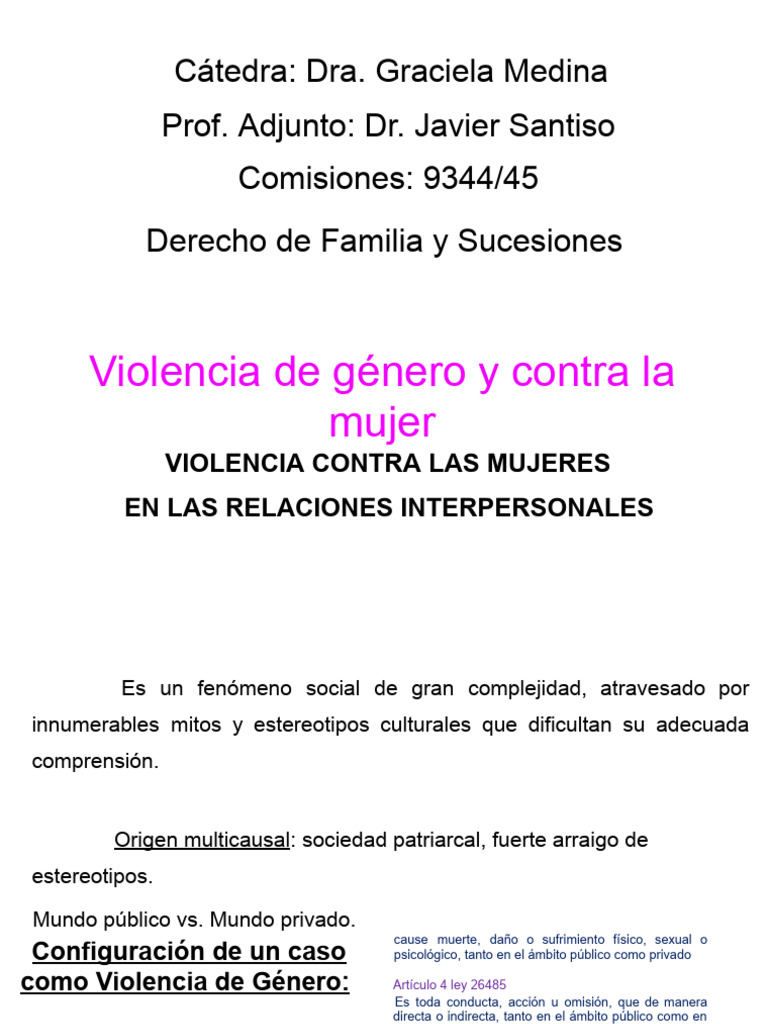 Violencia de Género: Conceptos y Normativas | PDF | La violencia contra ...