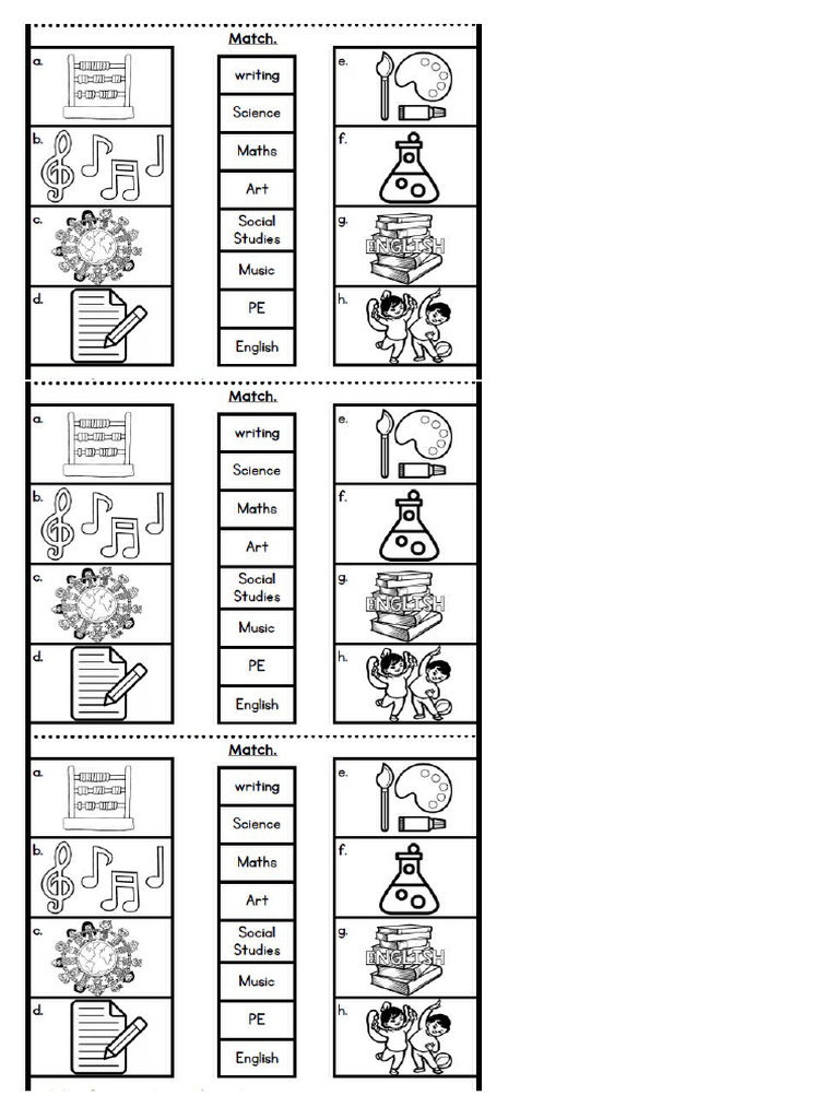 My Week Subjects | PDF