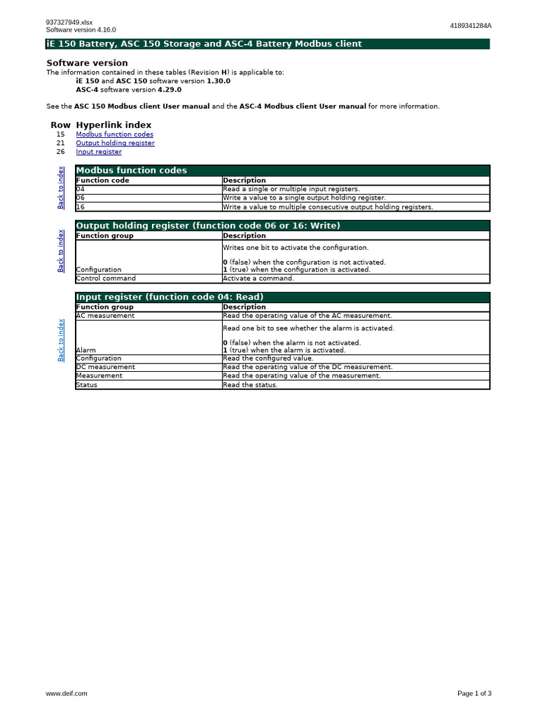 Ie 150 Battery Asc 150 Storage Asc 4 Battery Modbus Client Tables ...