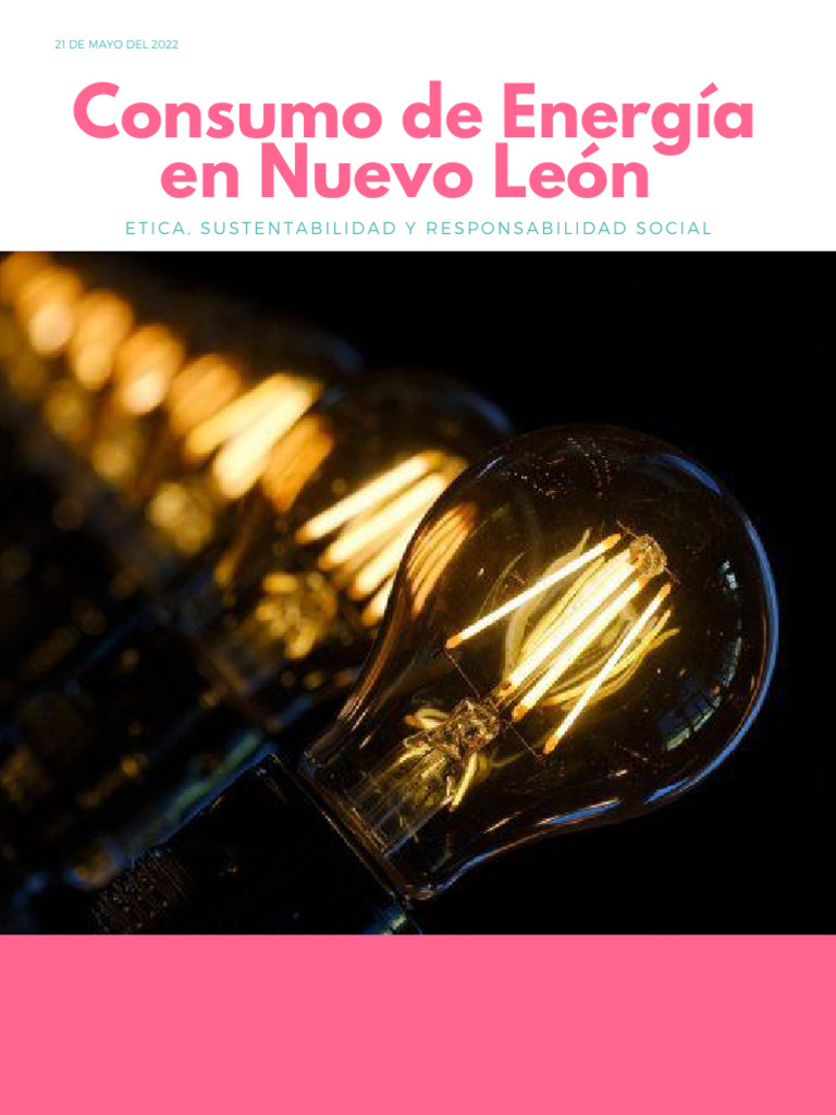 Consumo de Energía en Nuevo Leon Tarea Escolar | PDF | Uso eficiente de ...