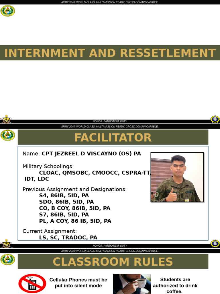Internment and Resettlement Operations | PDF | Justice | Crime & Violence