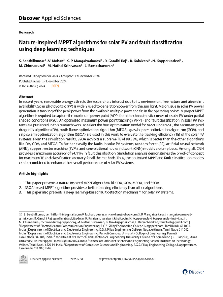 Augmented Performance of Photovoltaic Solar Ene | PDF | Electricity