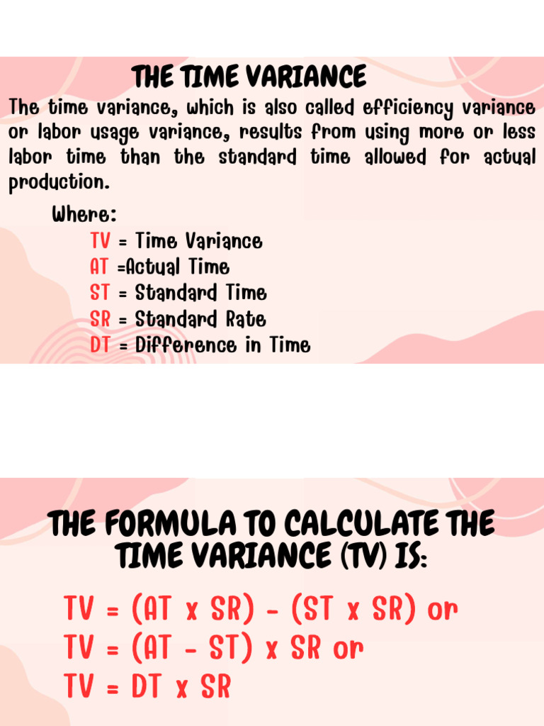 Understanding Time and Labor Variance | PDF | Labour Economics | Variance