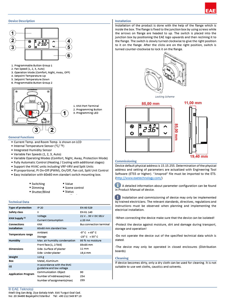 TTx Thermostat Installation Guide | PDF | Thermostat | Electrical ...