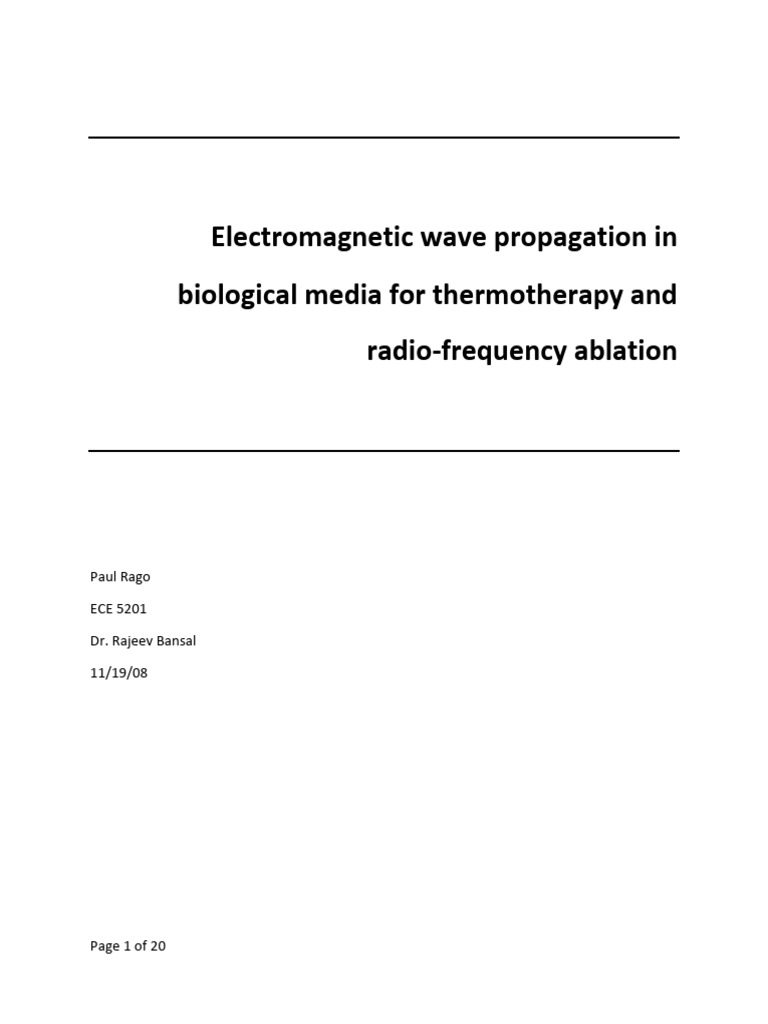 EM Wave Propagation in Biological Media | PDF | Waveguide | Dielectric