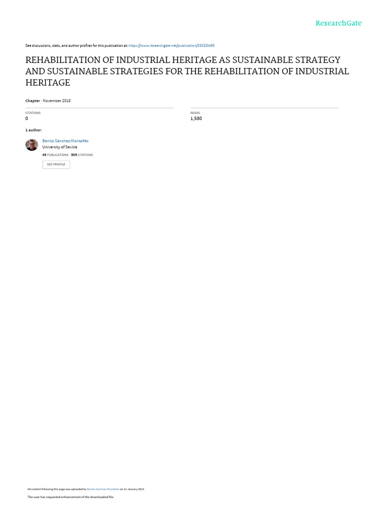 Sustainable Strategies for Industrial Heritage | PDF | Sustainability ...