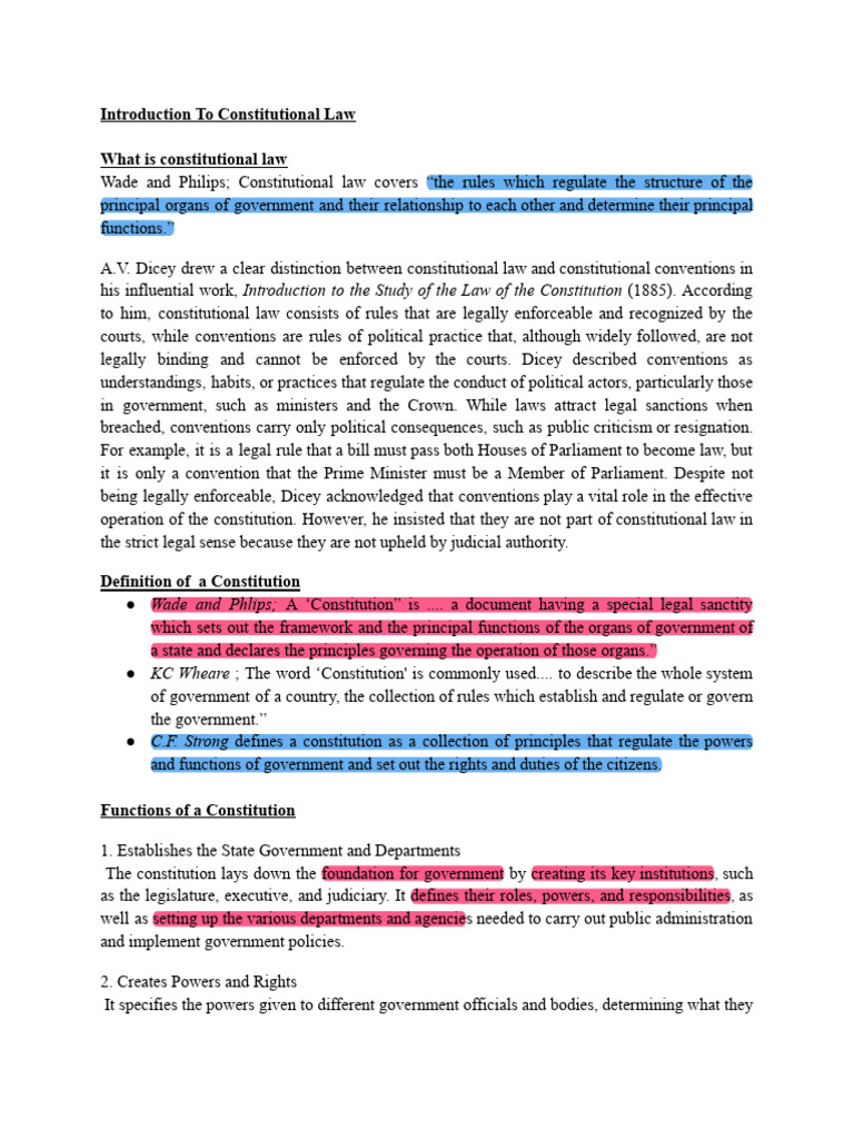 Overview of Constitutional Law Principles | PDF | Ratification | Treaty