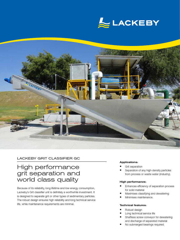 Lackeby Grit Classifier GC Overview | PDF