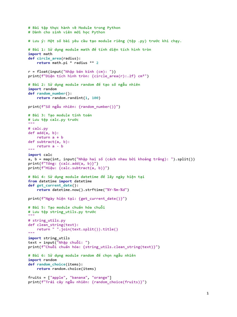 Baitap Pys | PDF