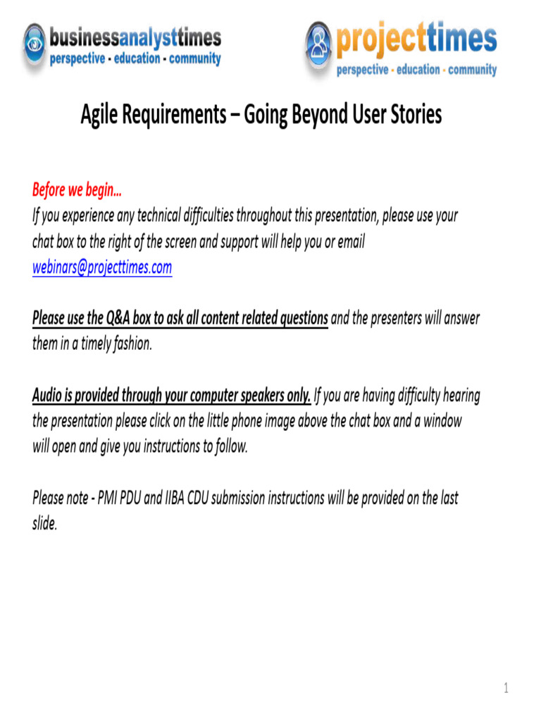 Agile Requirements Gathering Template | PDF | Agile Software ...