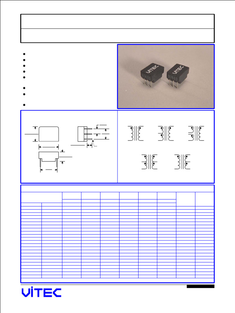 T1/E1 Telecom Transformers Specifications | PDF | Electrical Equipment ...