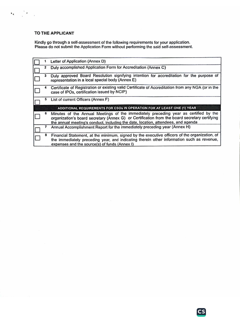 Requirements For CSO | PDF