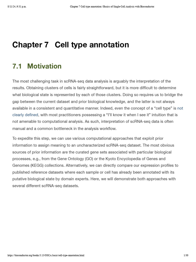Chapter 7 Cell Type Annotation - Basics of Single-Cell Analysis With ...