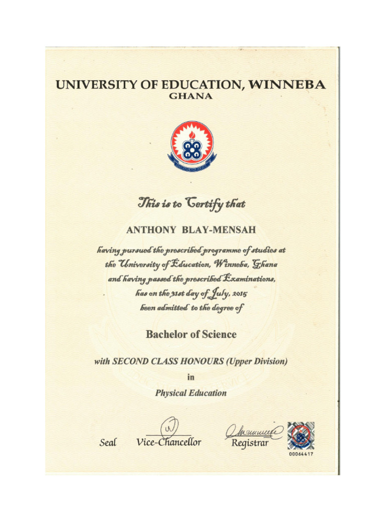 Degree Cert PDF | PDF