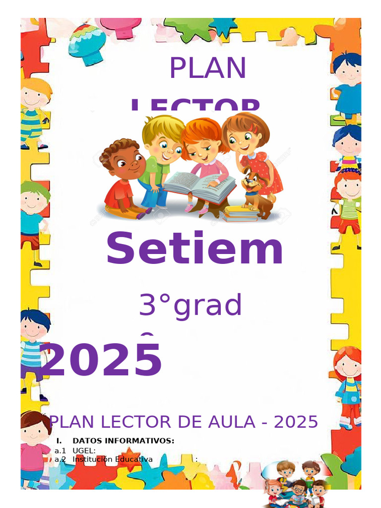 Plan Lector Aula 2025 para Tercer Grado | PDF