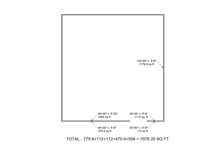 Total Area Calculation: 1978.20 SQ FT | PDF