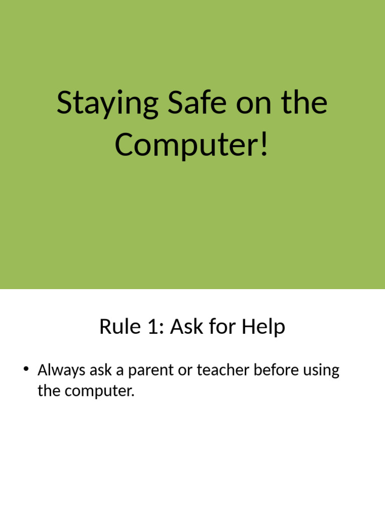 Computer Safety Tips for Kids | PDF