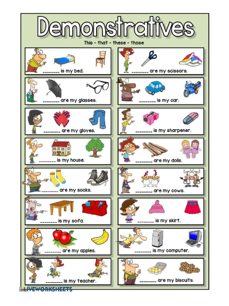 Demonstratives 4 | PDF