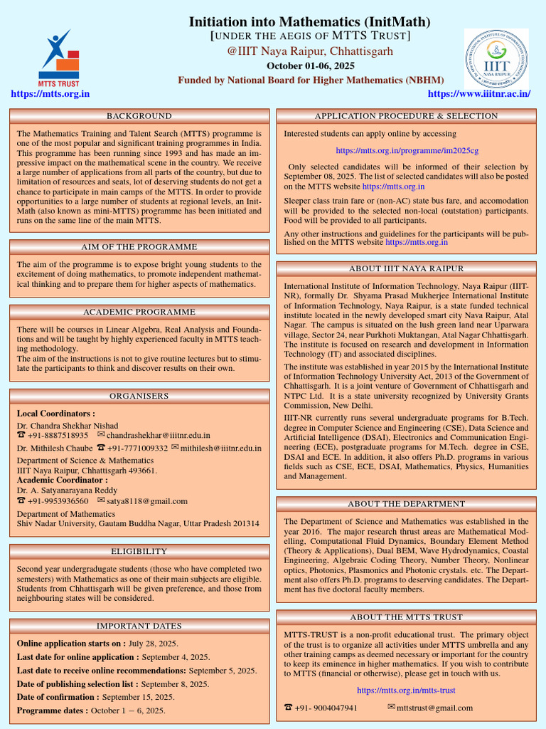 Initmath CG Iiit NR 2025 | PDF | Science